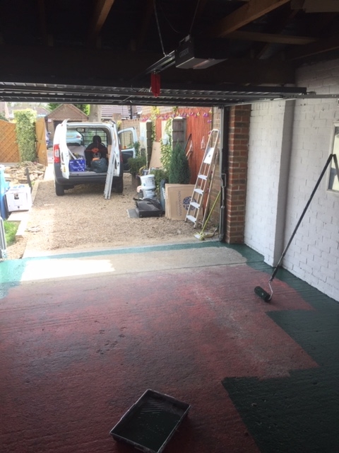 Garage refurbishment to man cave